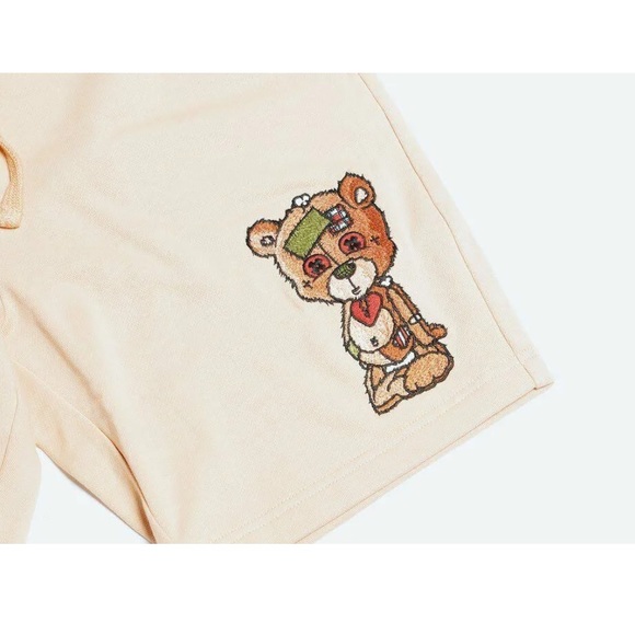 NWT Sniper Gang Apparel Heartless Tan Shorts Size Large - Picture 2 of 5